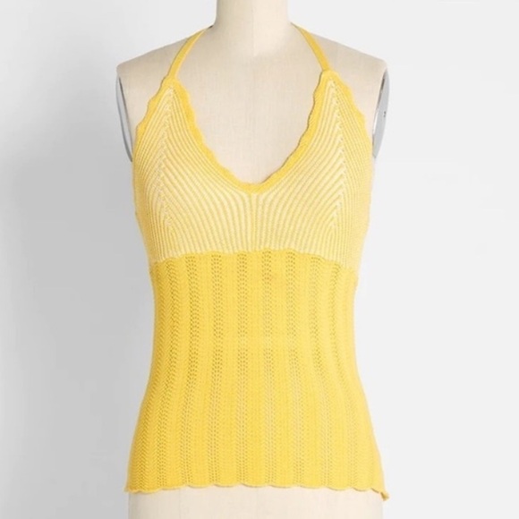 ModCloth Sun Rays For Days Crochet Halter Top - Picture 1 of 7